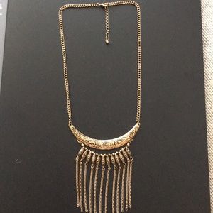 Egyptian style fringe necklace